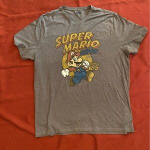 Grey Nintendo Super Mario Bros. cotton shirt #Nintendo #SuperMarioBros